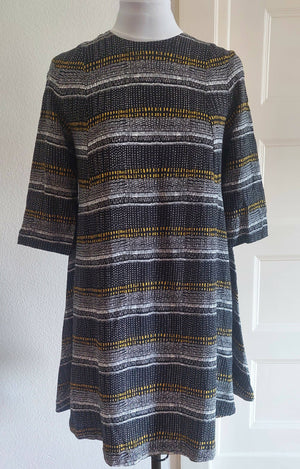 Kleid mit afrikanischem Print und 3/4 Ärmeln